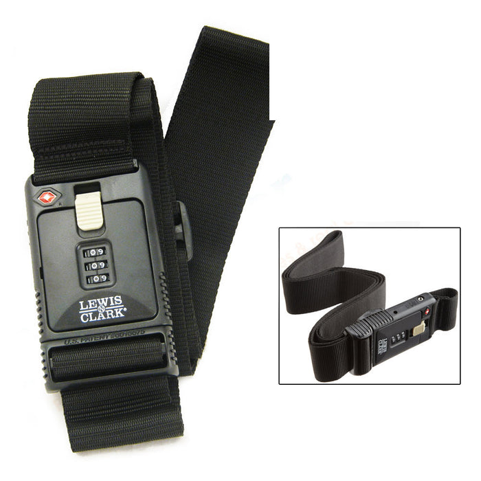 Combination Locking Travel Belt  Luggage Suitcase Secure TSA Lock Strap 3 Digit