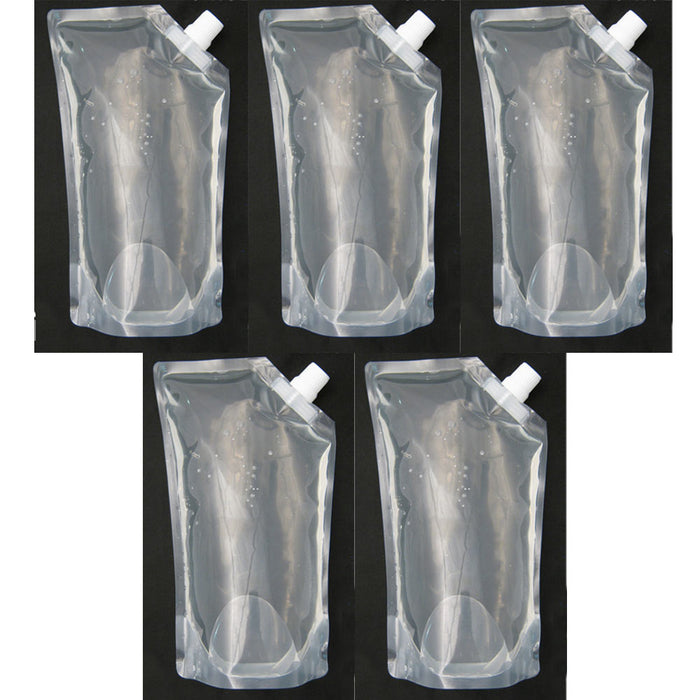 5 x Flexible Collapsible Foldable Reusable Water Bottles Survival Emerg BPA Free