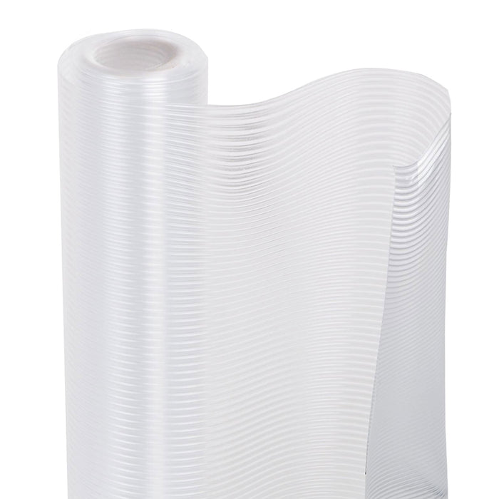 1 Roll Clear Ribbed Shelf Drawer Liner Cover 12"X30" Non Slip Cushion Grip Mat
