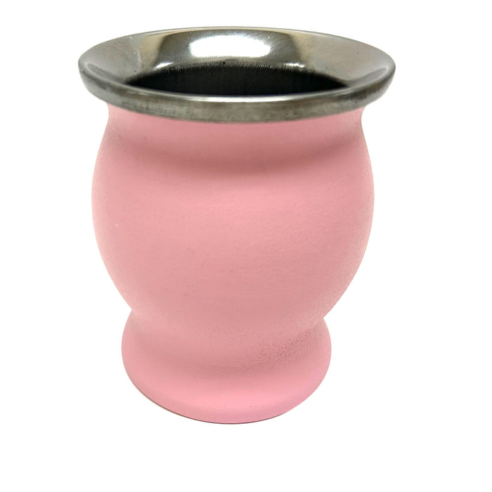 Unbreakble Stainless Steel Cup Drink Mate or Tea with Bombilla Set Pink