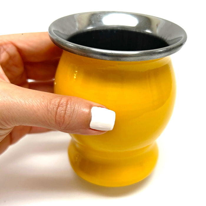 Argentina Yerba Mate Cup Tea Gourd Stainless Steel Bombilla Set Double Wall Yelo