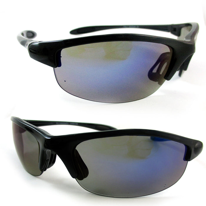 2-Pack Sports Cycling Sunglasses UV400 Wrap Around Bike Driving Outdoor Sports Glasses Unisex