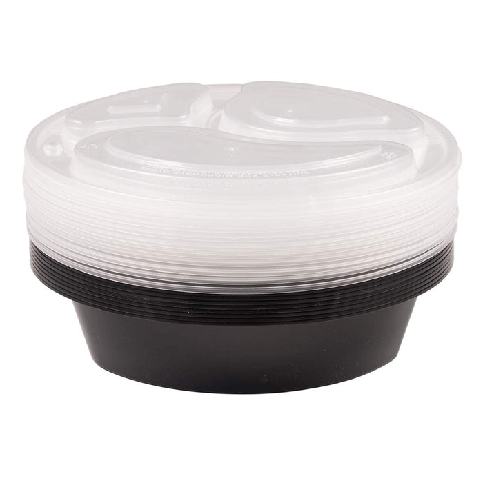 36 Meal Prep Containers Reusable Plastic Lids Disposable Food Storage Lunch 30oz