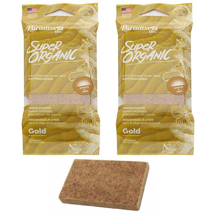 2pc Gold Extra Strength Scent Car Air Freshener Block Stone Under Seat Fragrance