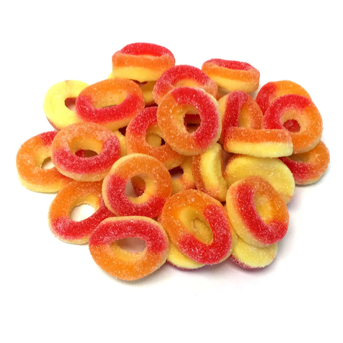 6 Bags Peach Rings Gummies Soft Chewy Gummy Candy Sugar Candies Fruity Treats