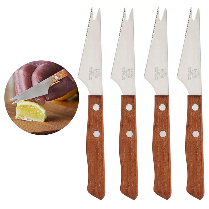 4 Pc Bartender Stainless Steel Bar Knife Peeler Sharp Blade Cocktail Garnishing