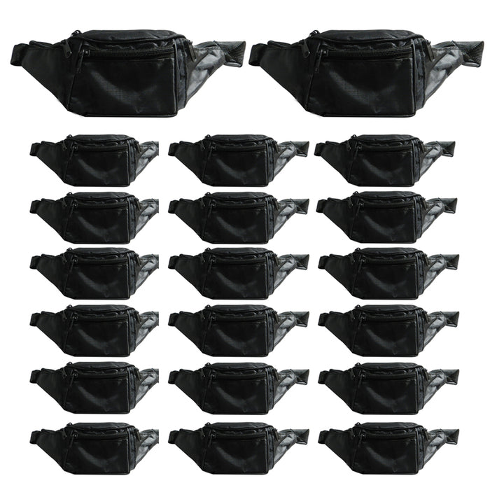 20 Bulk Fanny Waist Pack Purse Travel Pouch Money Passport ID Belt Bag Pockets