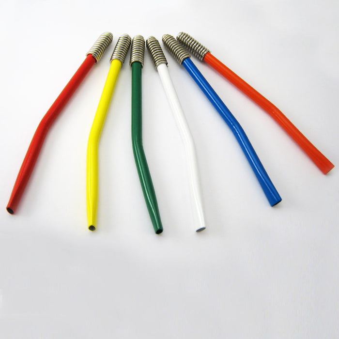 6pk Metal Silver Straw Herbal Tea Yerba Mate Terere Gourd Drinking Filter Straws