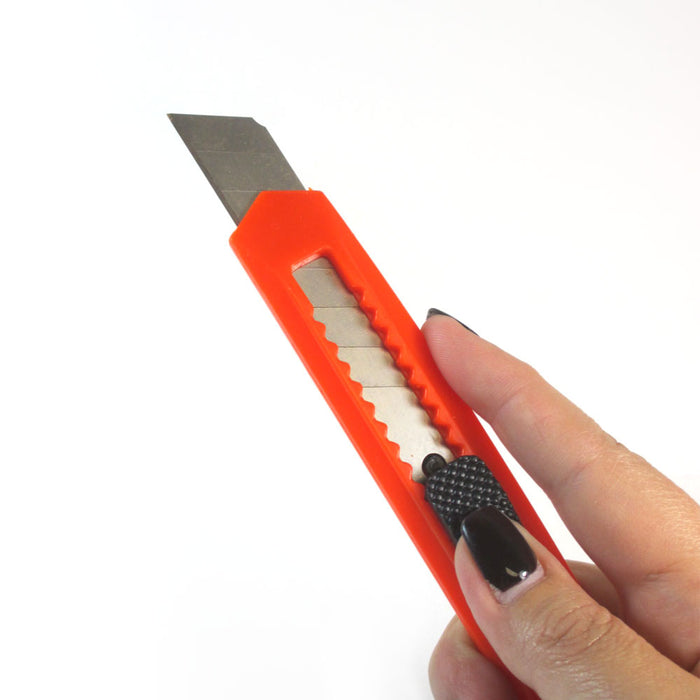 Lot Of 24 Retractable Utility Knife Box Cutter Snap Off Razor Sharp Blade Tool