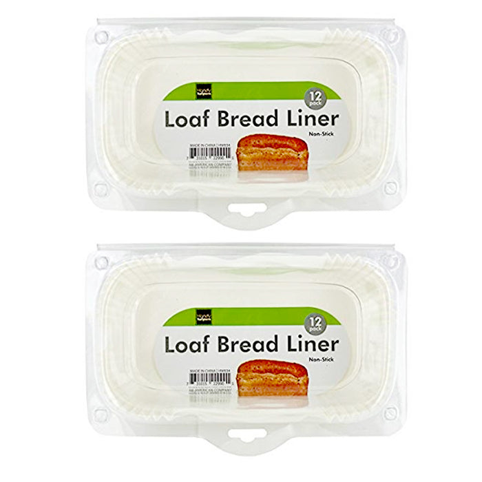 24 Pc Non-Stick Loaf Bread Baking Liners Oven Paper Molds Parchment Bake Cake