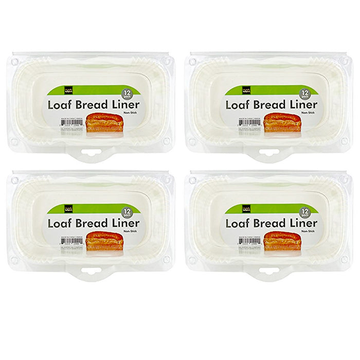 48 Pc Non-Stick Loaf Bread Baking Liners Oven Paper Molds Parchment Bake Cake