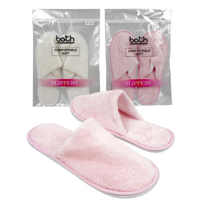 12 Pairs Slippers Soft Disposable Closed Toe Guest Hotel SPA House Shoes S M L