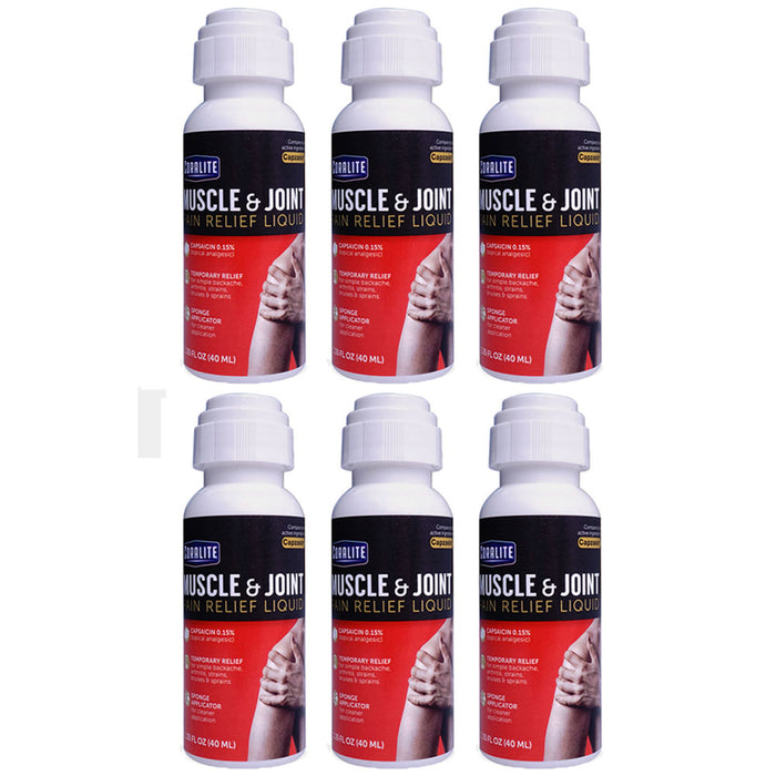 6 Pk Capsaicin Pain Relief Liquid Muscle Joint Topical Analgesic Backache Strain