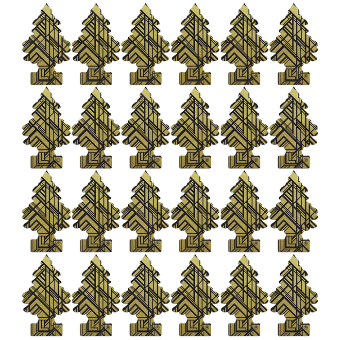 24 Pc Bulk Little Trees Gold Scent Air Freshener Hanging Car Fragrance Auto Home