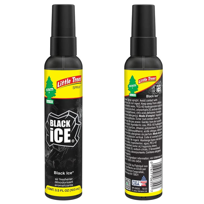 2 Pc Little Trees Black Ice Scent Air Freshener Spray Mist Fragrance Aroma 3.5oz