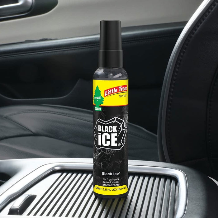 2 Pc Little Trees Black Ice Scent Air Freshener Spray Mist Fragrance Aroma 3.5oz