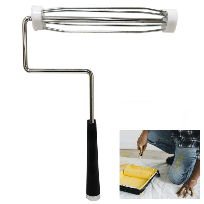 Paint Roller Frame Set 9" Covers Refills Metal Painting Roller Handle Heavy Duty