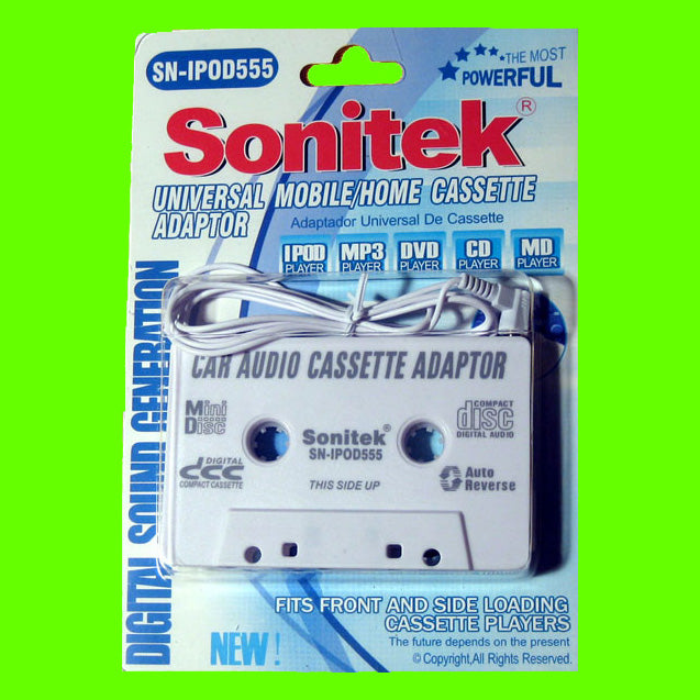 CAR AUDIO CASSETTE TAPE DECK ADAPTER ADAPTOR 4ALL IPOD MP3 CD IPOD IPHONE 3G 4G