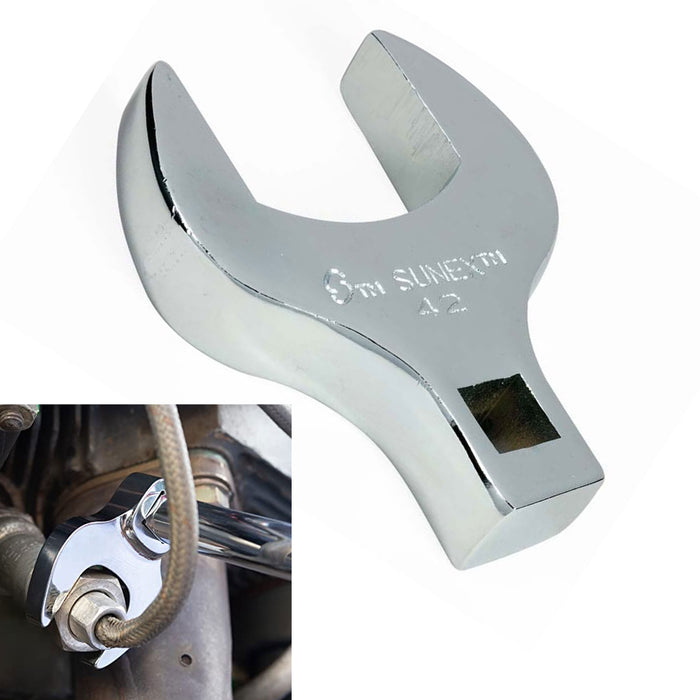1 Jumbo Crowfoot Wrench 1/2" Drive 42MM Straight Open End Ratchet Attachment