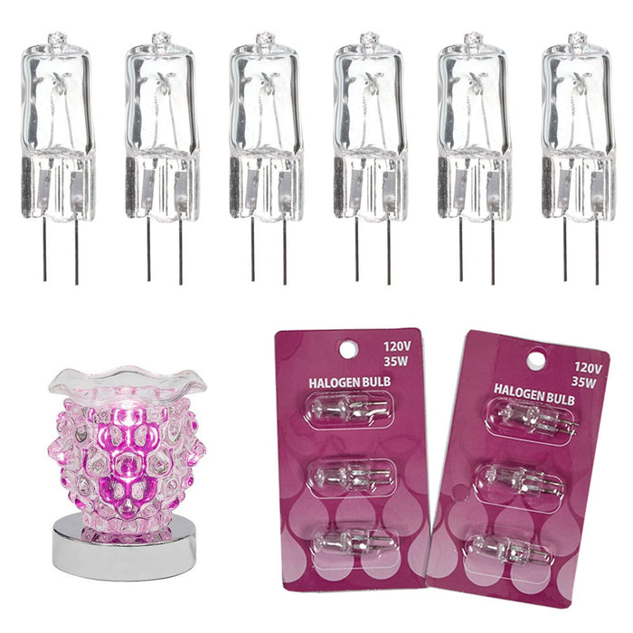 6 Pc Replace Halogen Bulb Electric Fragrance Diffuser Oil Warmer Lamp 120V 35W