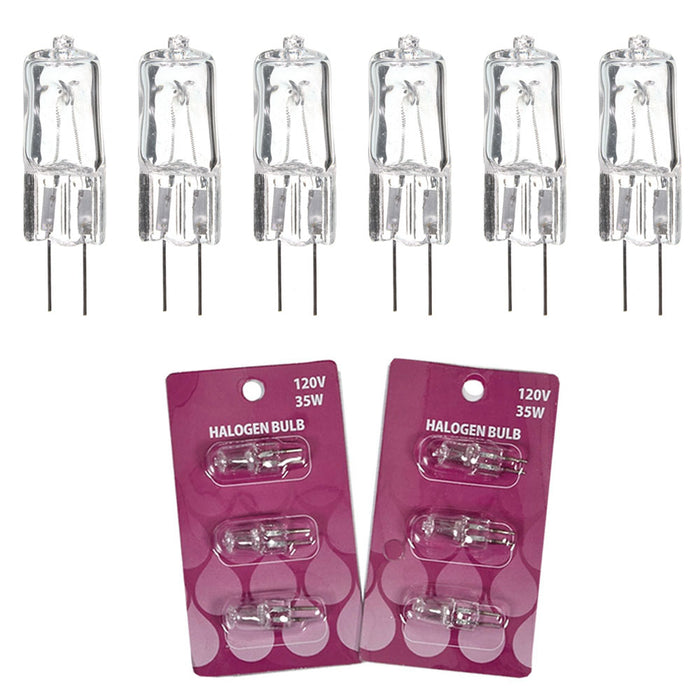 6 Pc Replace Halogen Bulb Electric Fragrance Diffuser Oil Warmer Lamp 120V 35W