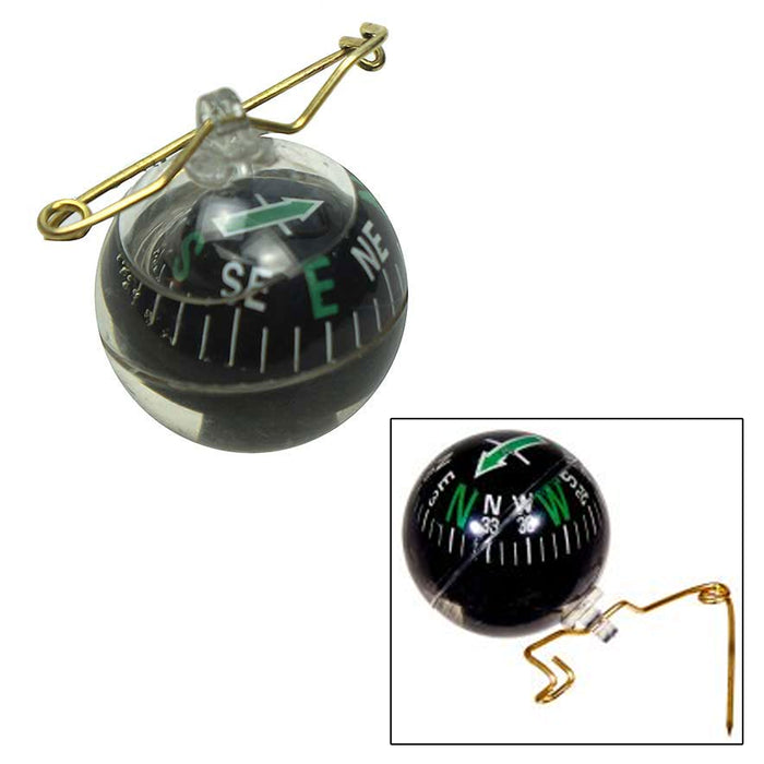 2 Survival Navigation Ball Pin On Compass Liquid Filled Camping Hiking Military