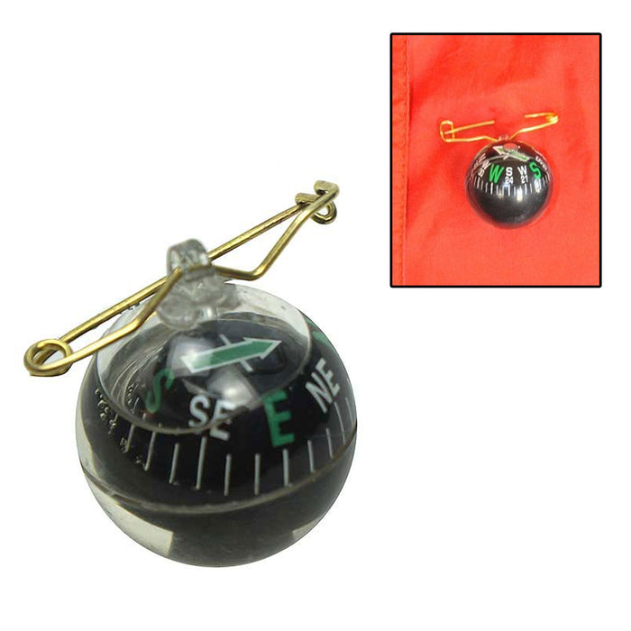 2 Survival Navigation Ball Pin On Compass Liquid Filled Camping Hiking Military