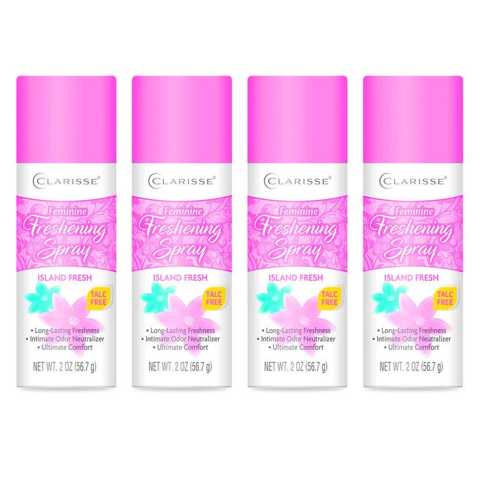 4 Feminine Deodorizing Spray Island Fresh Aroma Freshen Women Body Odor Control
