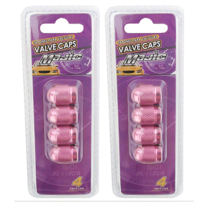 8 Chrome Pink Valve Caps Car Bling Tire Wheel Air Stem Truck Hot Rod Universal