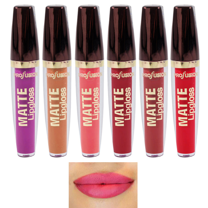 4 Pc Matte Lip Gloss Colors Liquid Cream Lipbalm Lipstick Beauty Cosmetic 0.21oz