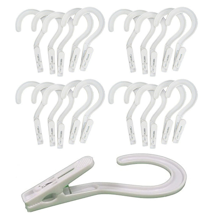 10PC Portable Laundry Hanger Clothespins Clip Hooks Air Drying Cloth Home Travel