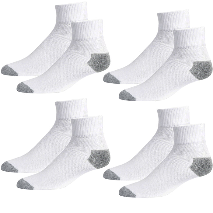 4 Pairs Mens Classic Ankle Socks Athletic Sports Running Crew Cotton Socks 10-13