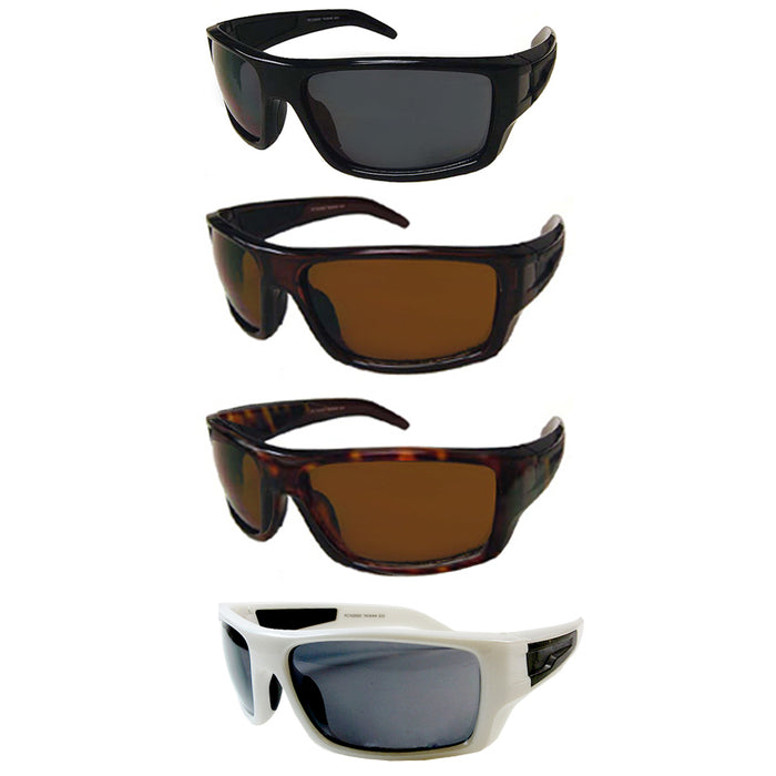 2Pc Sunglasses Mens Sport Running Fishing Golfing Driving Glasses Uv400 Eyewear
