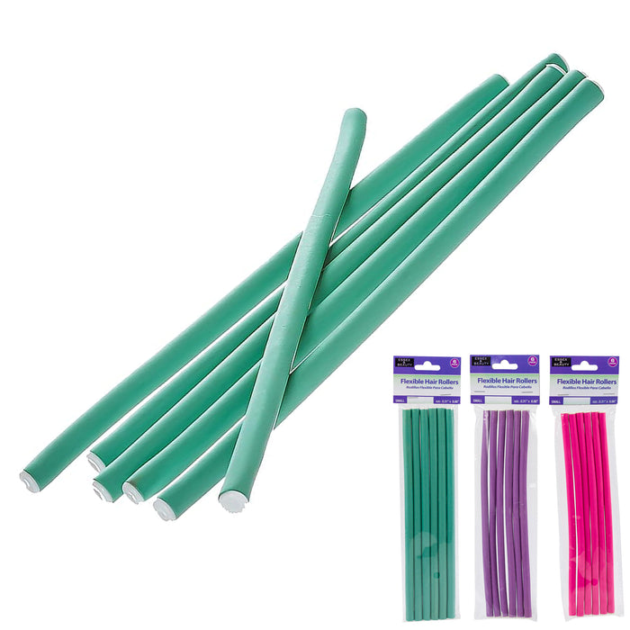 96 Pc Long Slim Bendy Hair Rollers Foam Flexi Perm Rods Curlers Salon Curl Small