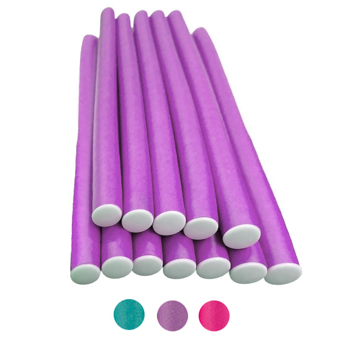 96 Medium Flexi Rods Foam Hair Rollers Flexible Curlers Spiral Curls Waves Twist