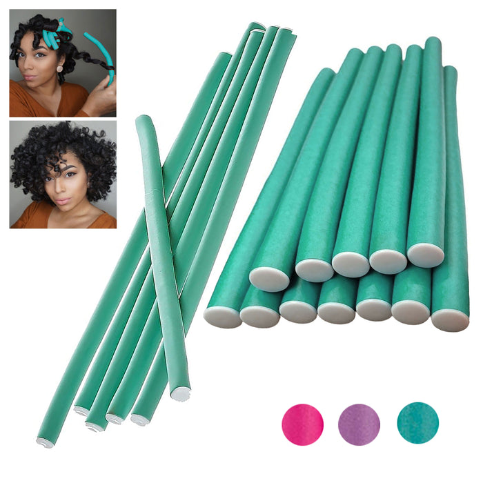 48 Pc Foam Twist Hair Rollers Large and Small Flexi Rods Bendy Curl Curlers Soft