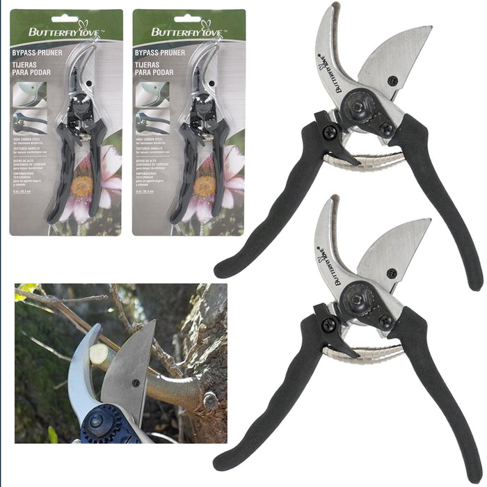 2pc 8" Bypass Pruning Shears Cutter Gardening Plant Scissor Branch Garden Pruner