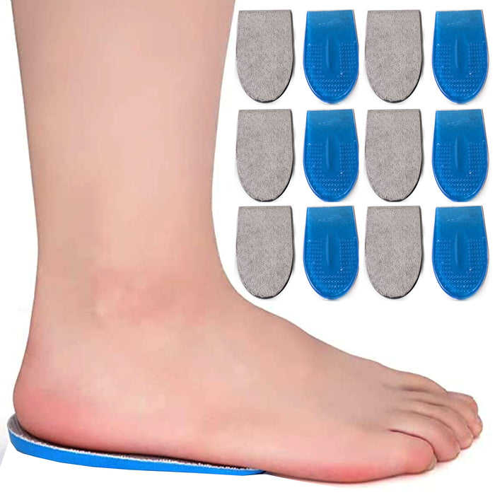6 Pairs Men's Heel Support Gel Cushion Massaging Inserts Insole Shoes Sizes 8-13