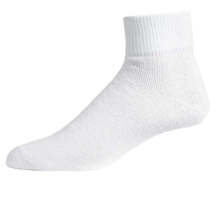 4 Pairs Men Running Socks Athletic Sports Ankle Quarter Crew Comfort White 10-13