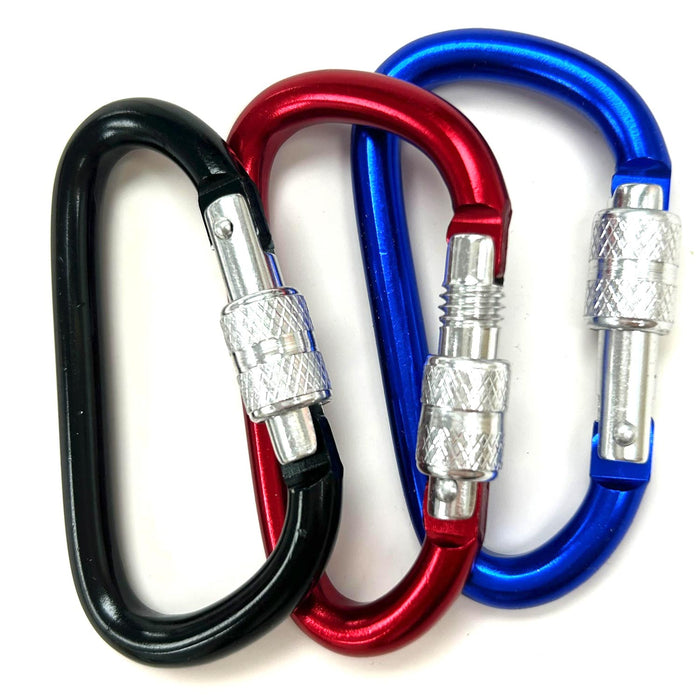 4 Locking Carabiner Clip D Ring Snap Hook Key Clip Keychain 2 5/8 Outdoor Camp
