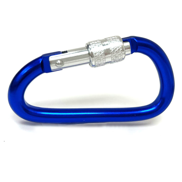 3 Auto Locking Carabines 2 5/8" Aluminum D-Ring Clips Camp Climbing Bag Keychain
