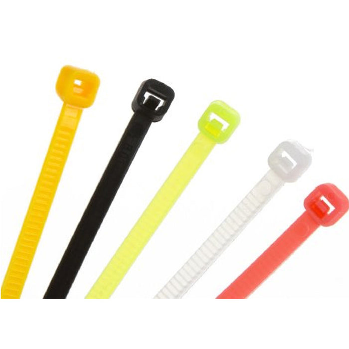 500 Pcs 4" Cable Zip Tie Nylon Wire UV Electrical Network Cord Assorted Neon New