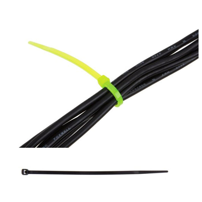 500 Pcs 4" Cable Zip Tie Nylon Wire UV Electrical Network Cord Assorted Neon New