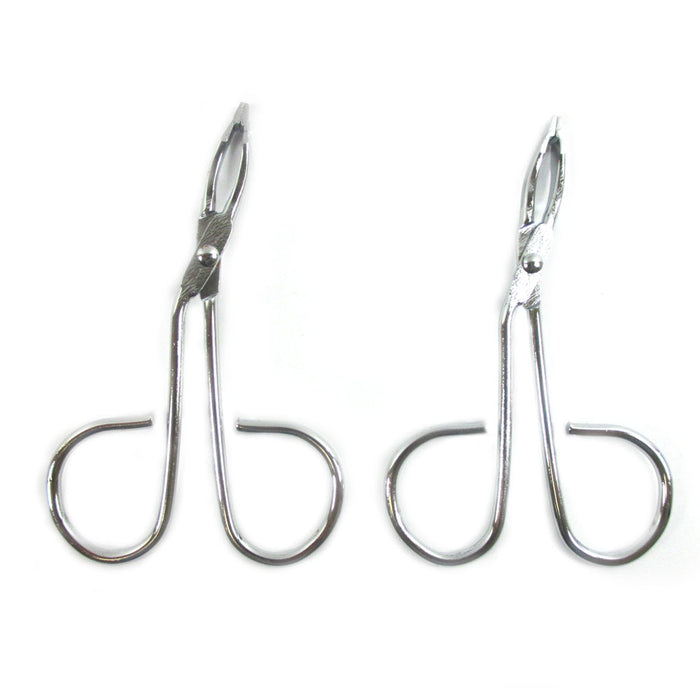 2 Pc Scissor Style Eyebrow Tweezers Set Hair Removal Eye Brow Pluck Makeup Tools