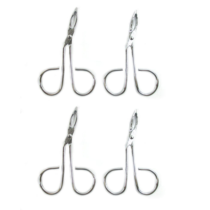 4 Pc Scissor Style Eyebrow Tweezer Set Hair Removal Eye Brow Pluck Makeup Tools