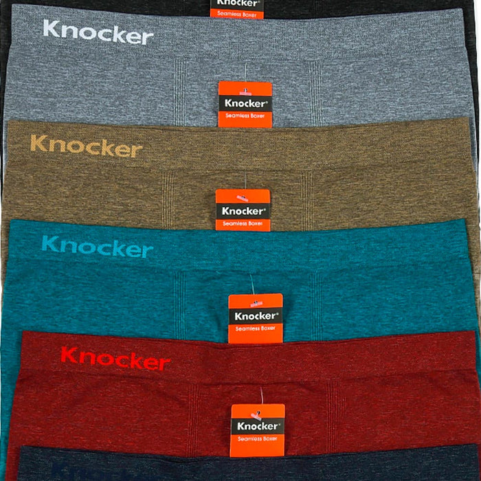 6 Pc Mens Seamless Boxers Briefs Underwear Athletic Underpants Knocker One Size