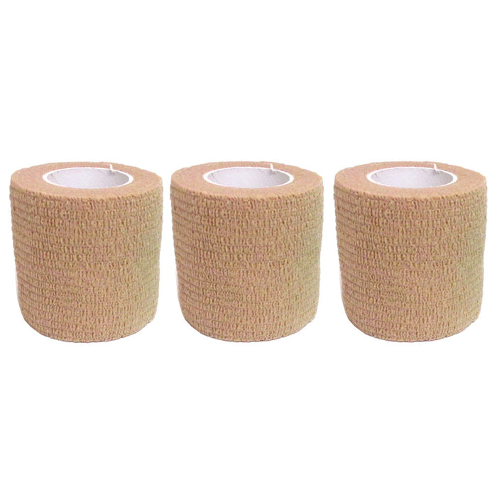 6 Self Adhering Bandage 2in x 2yd Athletic Sports Stretch Wrap Adherent Tape Aid