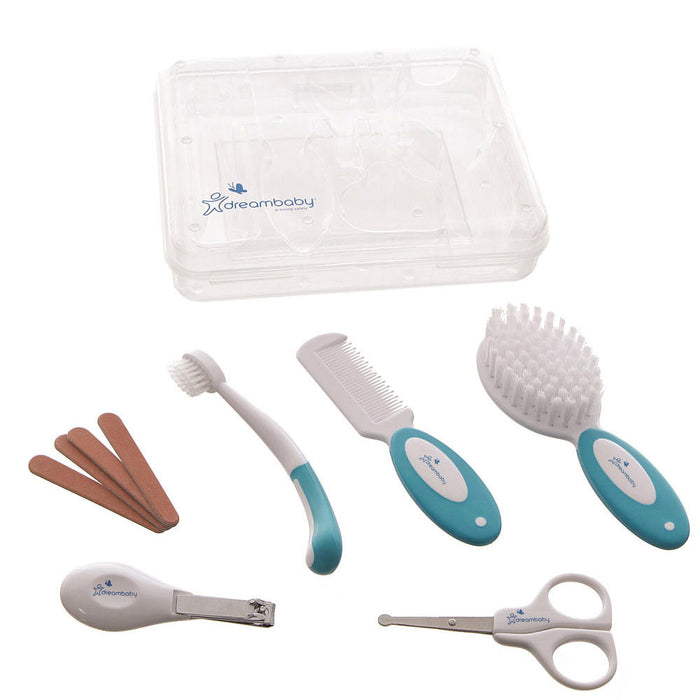 Dreambaby Grooming Kit 10 Baby Comb Brush Nail Clippers Scissors Case Essential