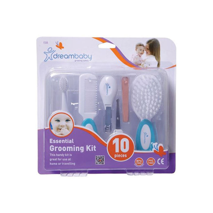 Dreambaby Grooming Kit 10 Baby Comb Brush Nail Clippers Scissors Case Essential