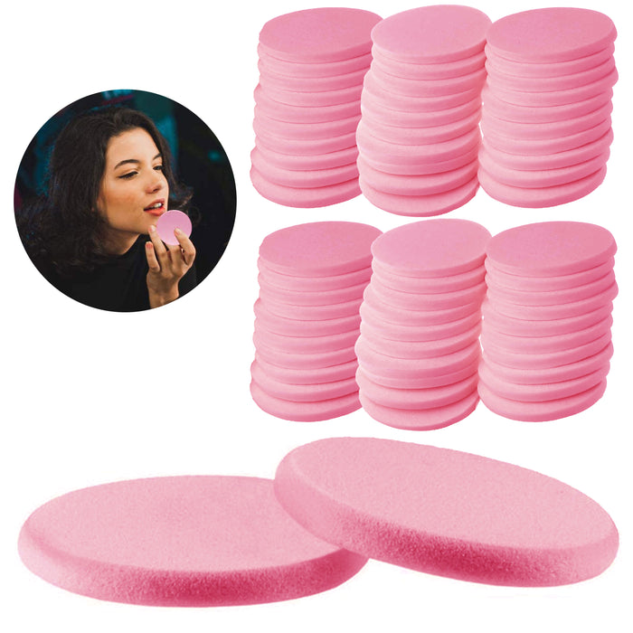 60 Facial Sponge Round Foam Pads Beauty Make Up Cosmetic Applicator Blender Puff